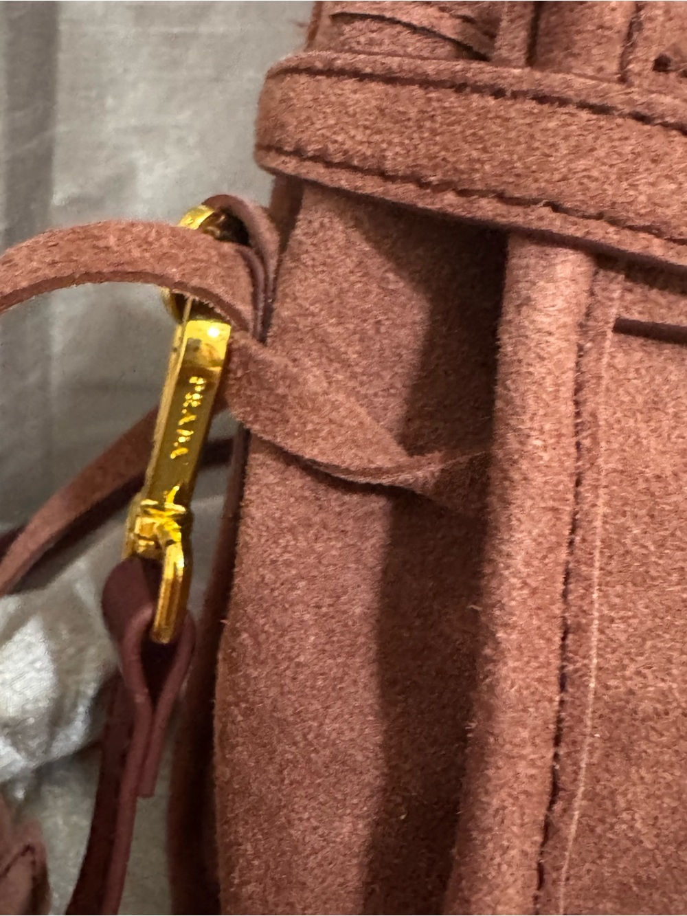 Prada Brown Suede Satchel Bag - Picture 9 of 16